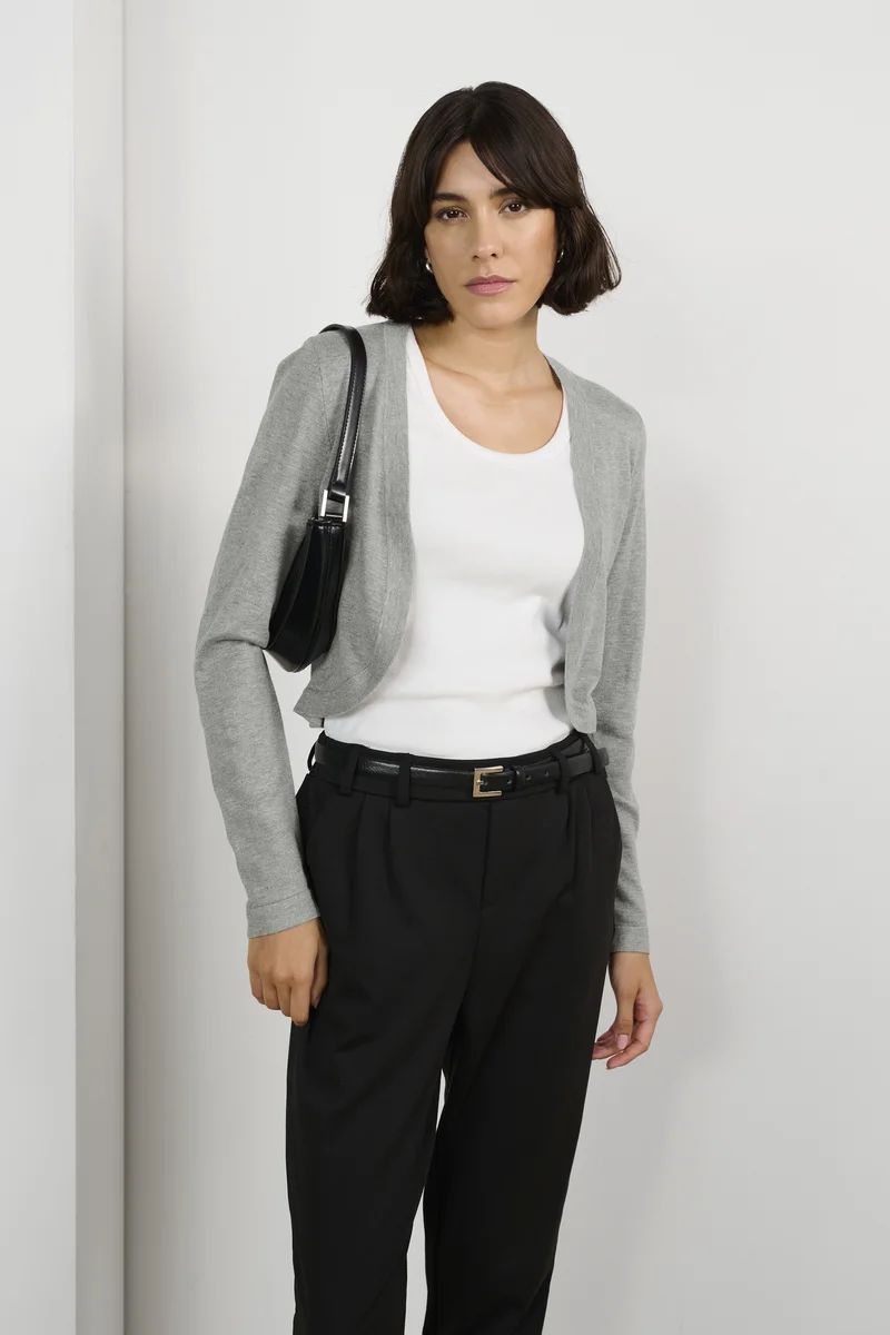 Cheap Kaffe ASTRID BOLERO - Cardigan grey melange Clothing Knitwear & Cardigans Cardigans