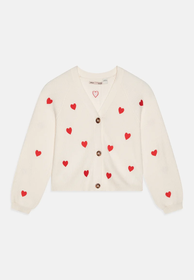 USA factory outlet ONLY GIRLS KOGDANA LIFE HEART CARDIGAN - Cardigan birch Clothing Sweatshirts & Knitwear Cardigans