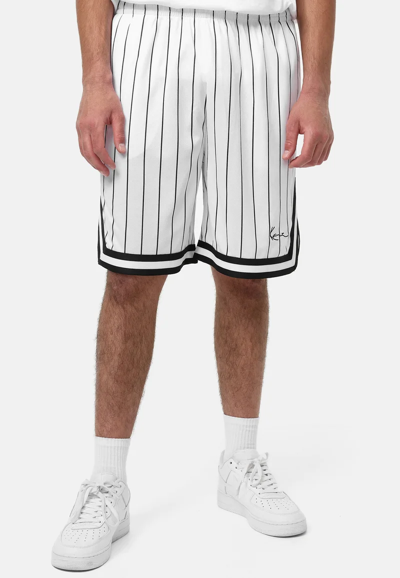Most Fashionable Outlet Karl Kani SMALL SIGNATURE PINSTRIPE  - Shorts white Clothing Casual Shorts