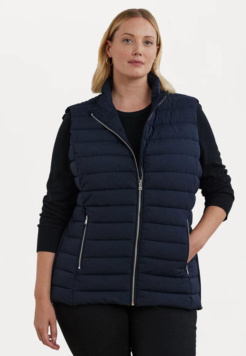 Exclusive Lauren Ralph Lauren Woman QUILTED MOCKNECK VEST - Waistcoat dark navy Clothing Jackets & Blazers Bomber Jackets