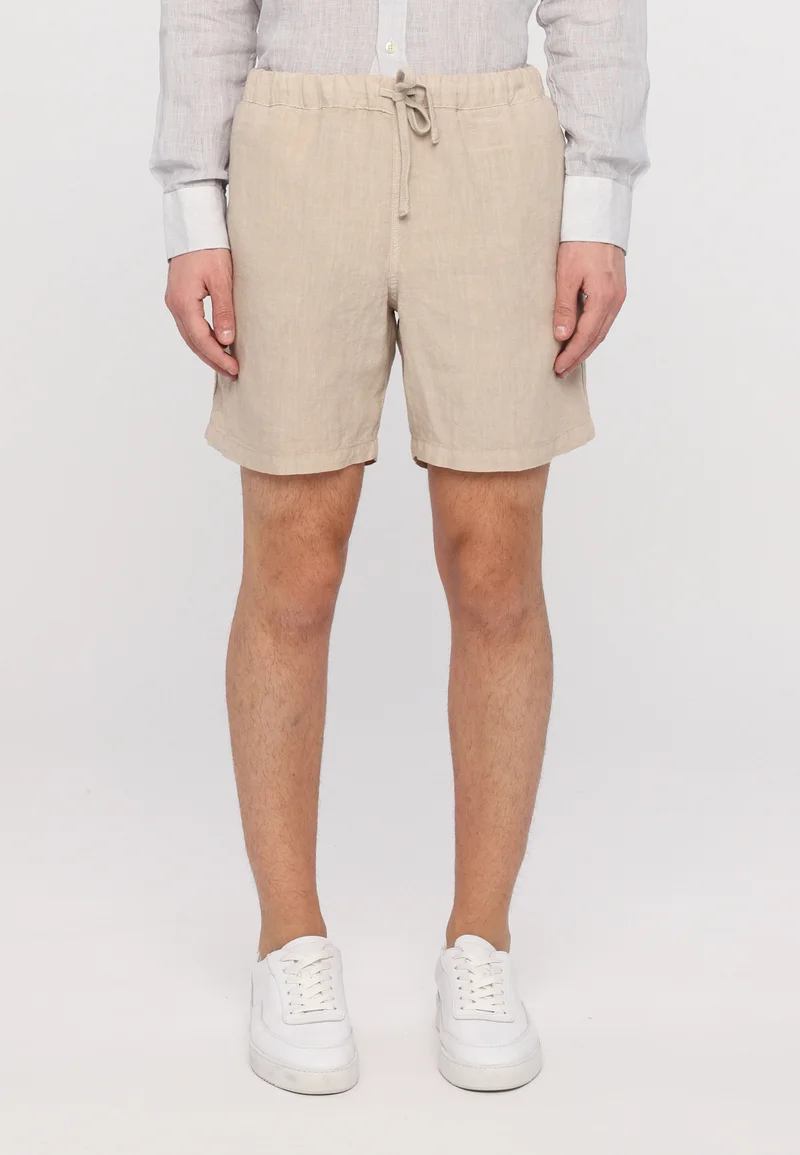 100% Genuine 120% Lino MEN BERMUDA - Shorts sand Clothing Casual Shorts
