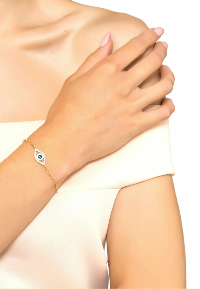 Various Colors Latelita EVIL EYE ELLIPTICAL  - Bracelet blue/rosegold Accessories Jewellery Bracelets