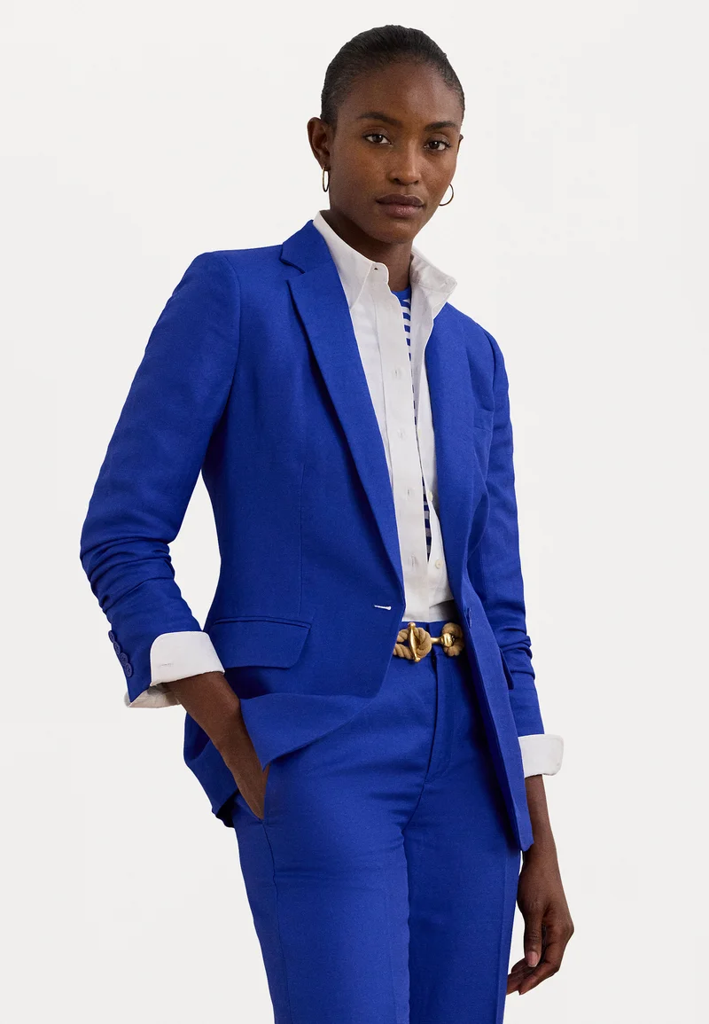 fashionable design Lauren Ralph Lauren LINEN BLEND TWILL BLAZER - Blazer new sapphire Clothing Jackets & Blazers Blazers