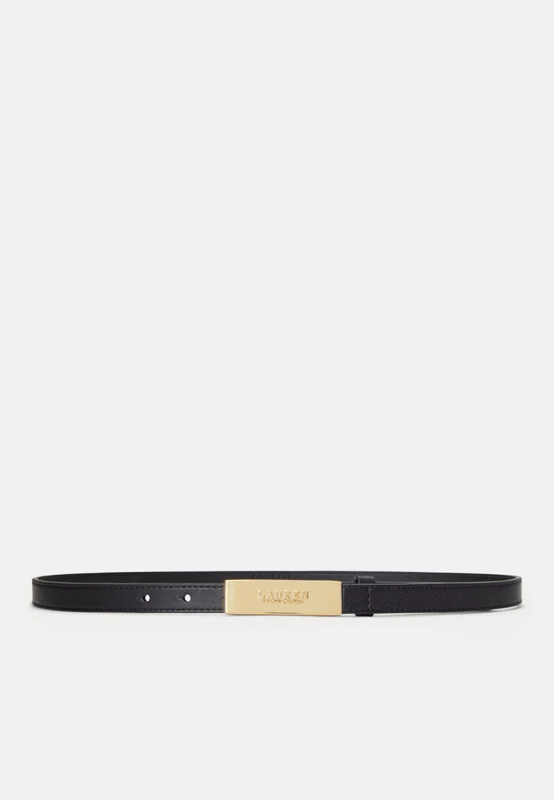 where can i buy Lauren Ralph Lauren LOGO LEATHER SKINNY BELT - Belt black Accessories Belts Casual belts