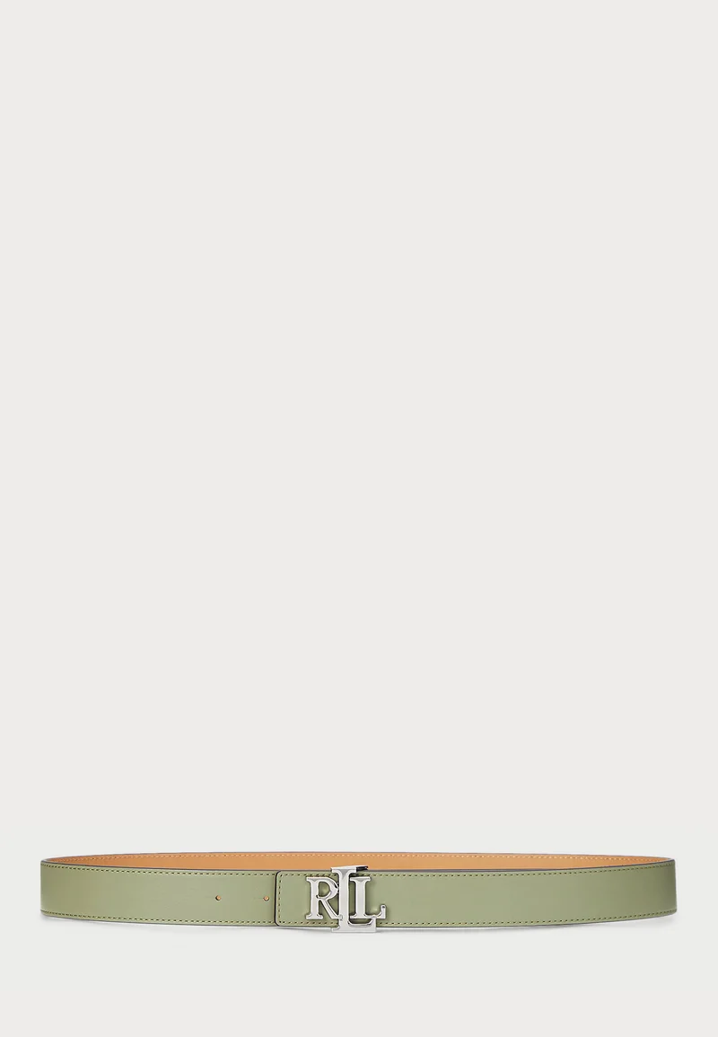 Discount Save up to Lauren Ralph Lauren LOGO REVERSIBLE LEATHER BELT - Belt sage green/buff Accessories Belts Casual belts