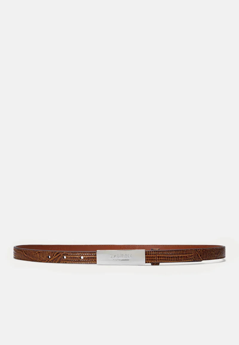 Huge Discount Lauren Ralph Lauren LOGO LIZARD EMBOSSED SKINNY BELT - Belt tobacco Accessories Sale Belts Braided belt
