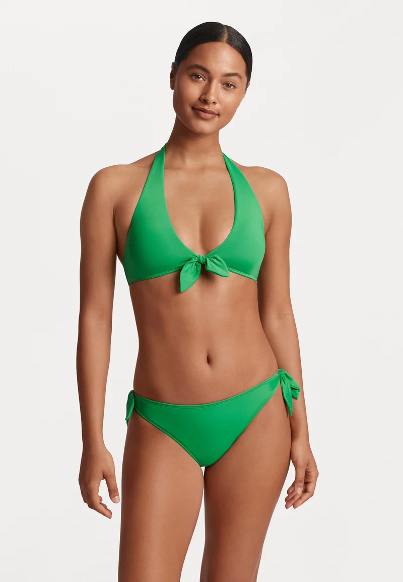 Hottest New Styles Lauren Ralph Lauren TIE FRONT HALTER BRA - Bikini top palm green Clothing Swimwear Bikinis Bikini sets