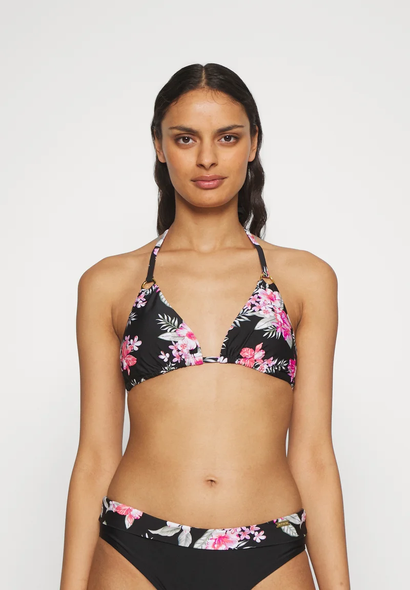 Exclusive Deals LASCANA TRIANGLE SANTINI LAS - Bikini top black/pink Clothing Swimwear Beach accessories Bikini tops