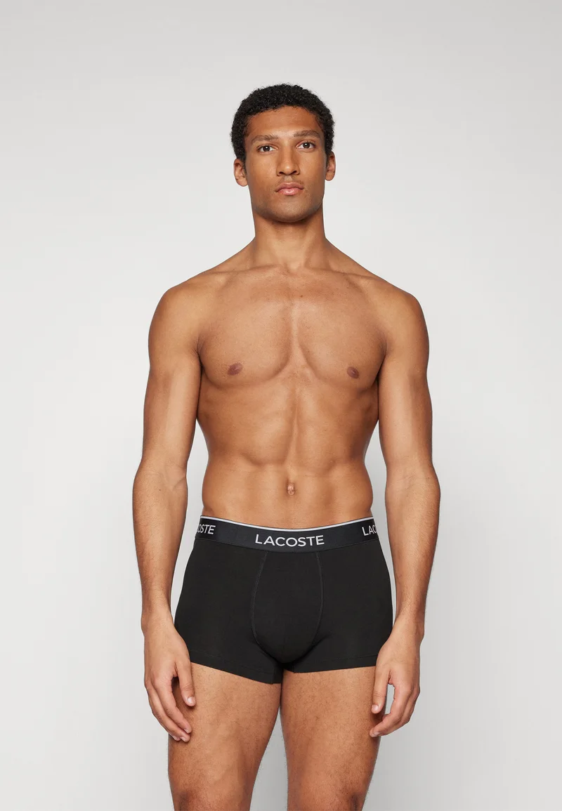 hot sale Online Lacoste 3 PACK - Pants khaki/black Clothing Underwear & Socks Underpants Boxer shorts