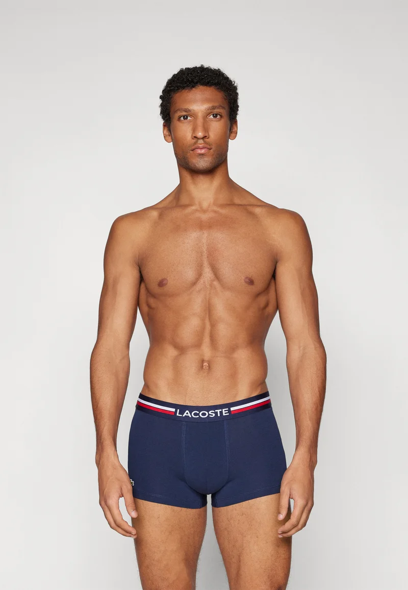 worldwide shipping Lacoste 3 PACK - Pants marine/argent chine/rouge Clothing Underwear & Socks Underpants Boxer shorts