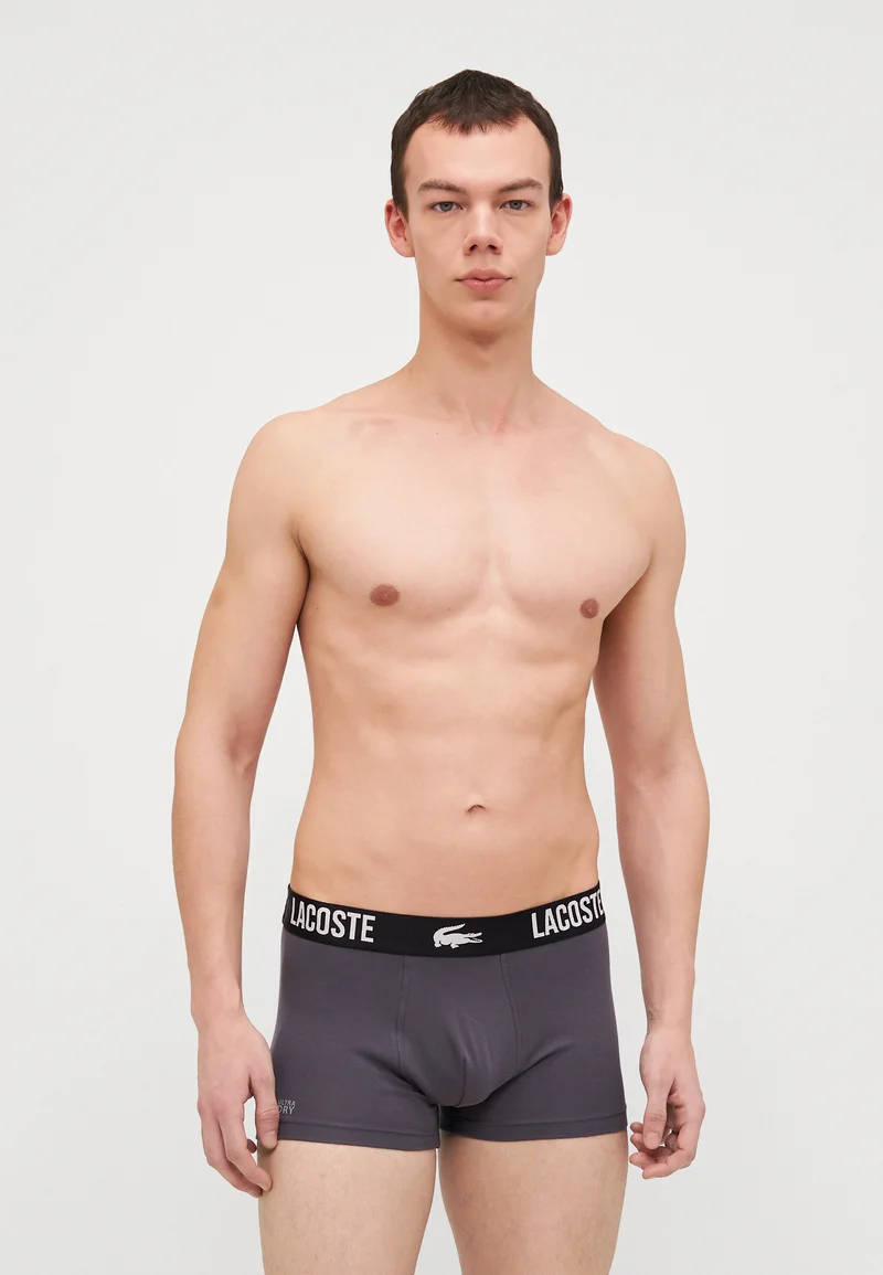 cheapest online price Lacoste 3 PACK - Pants navy blue/grey Clothing Underwear & Socks Underpants Boxer shorts