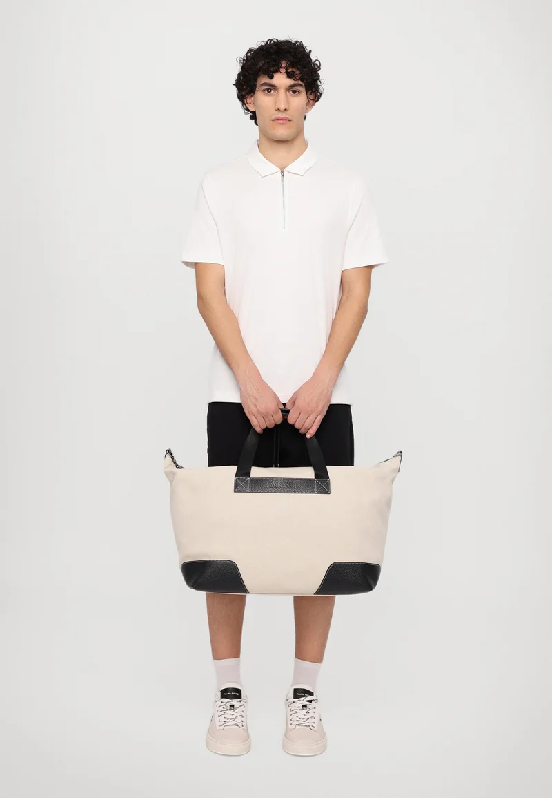 Excellent quality Lancel CHARLIE UNISEX - Briefcase natural/black Accessories Bags & cases Business & laptop bags
