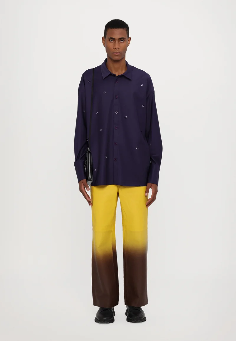 sale retailer Les Benjamins SHIRT UNISEX - Button-down blouse deep purple Clothing Sale Shirts Business Shirts