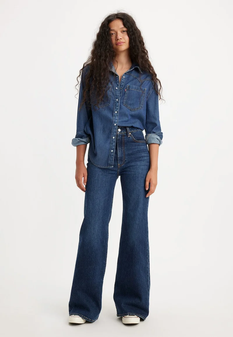wholesale price Levi's® RIBCAGE BELLS - Flared Jeans dark-blue denim Clothing Bootcut & Flared