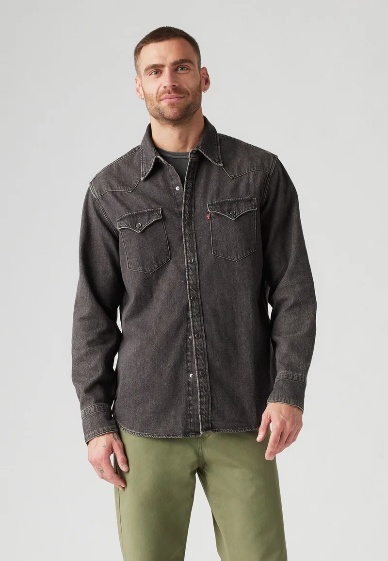 attractive design Levi's® BARSTOW WESTERN STANDARD - Shirt black washed Clothing Sale Shirts Business Shirts