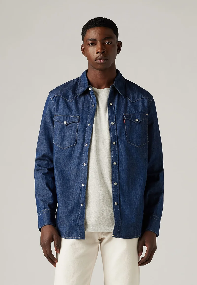 reliable supplier Levi's® BARSTOW WESTERN STANDARD - Shirt red cast rinse marbled Clothing Sale Shirts Business Shirts