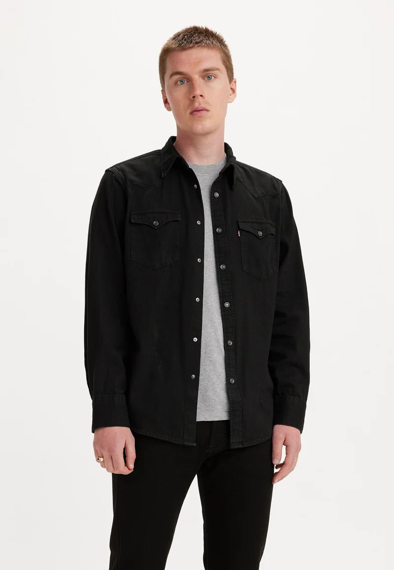 outlet store sale Levi's® BARSTOW WESTERN STANDARD - Shirt marble black Clothing Shirts Casual Shirts