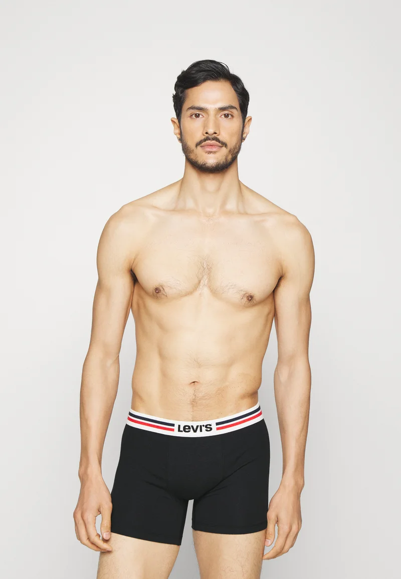 online leading retailer Levi's® MEN PLACED LOGO BOXER BRIEF 2 PACK - Pants middle grey melange Clothing Underwear & Socks Underpants Boxer shorts