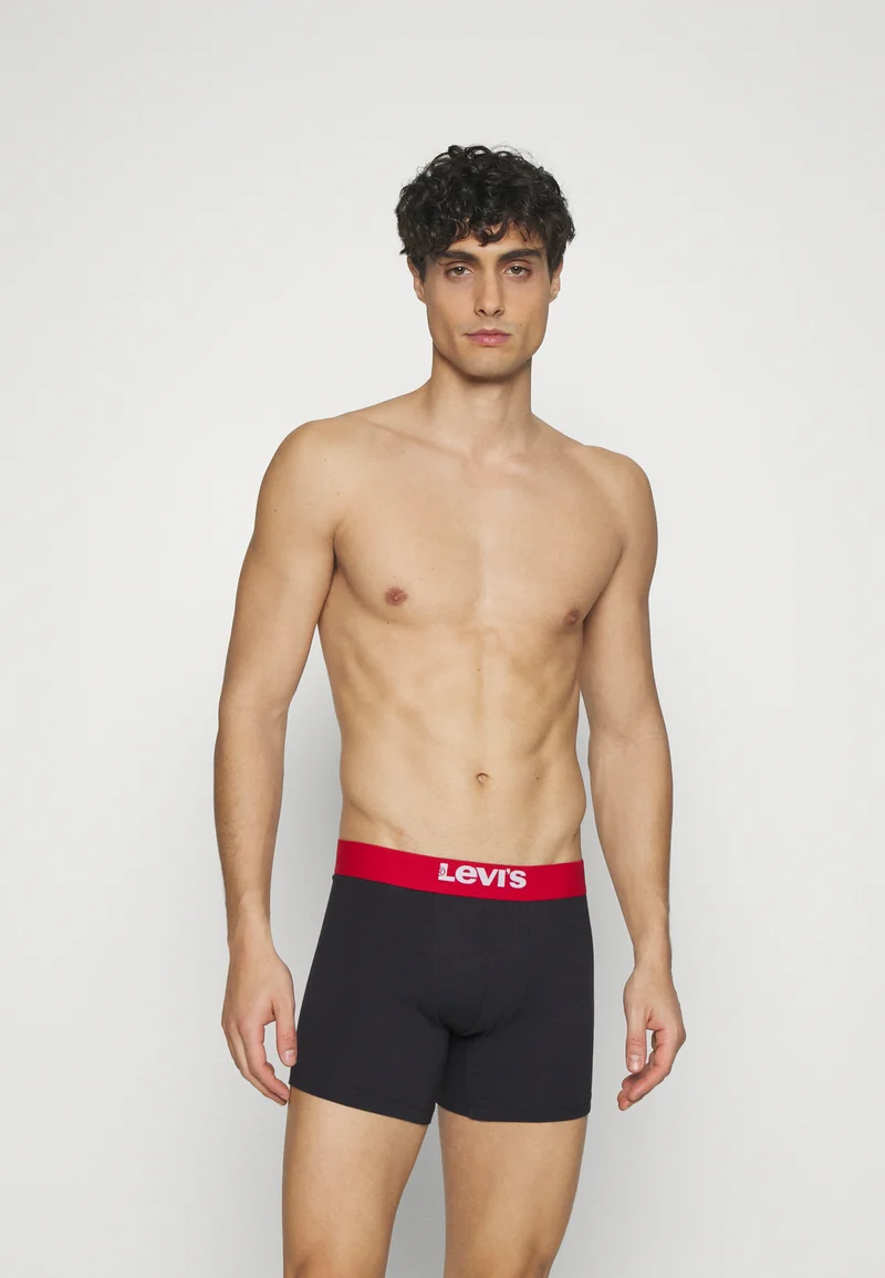 vast selection Levi's® MEN SOLID BASIC BOXER BRIEF 4 PACK - Pants black/red Clothing Underwear & Socks Underpants Boxer shorts