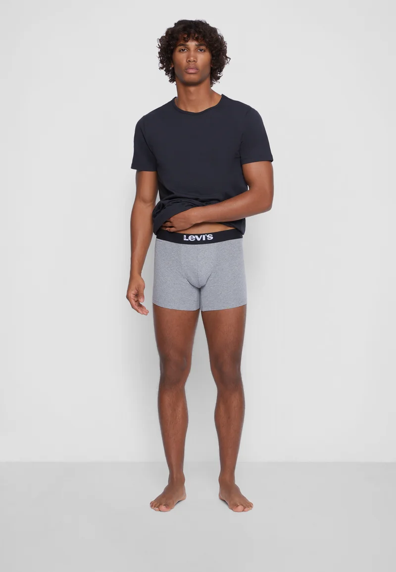 officially authorized Levi's® MEN SOLID BASIC BOXER BRIEF 4 PACK - Pants black/grey melange Clothing Underwear & Socks Underpants Boxer shorts