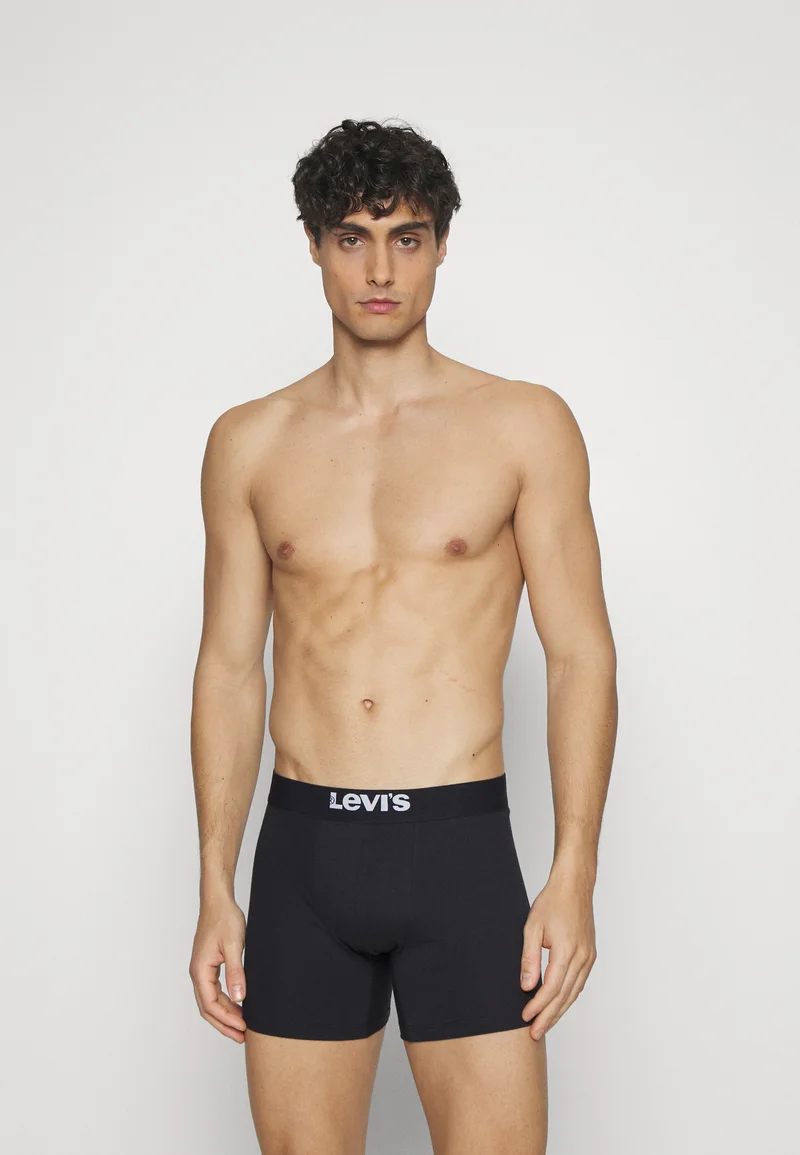 Shop Levi's® MEN SOLID BASIC BOXER BRIEF 4 PACK - Pants black Clothing Underwear & Socks Underpants Boxer shorts