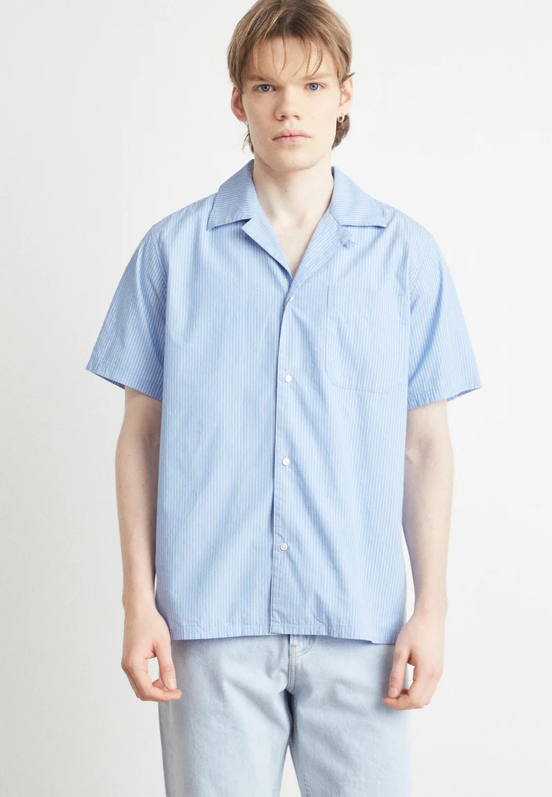 Wholesale Les Deux LAWSON 2.0 SHIRT - Shirt summer sky/black Clothing Sale Shirts Business Shirts