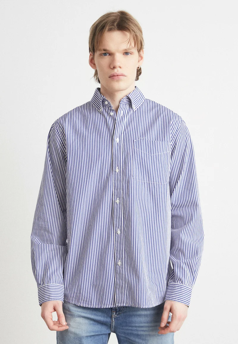 premium selection Les Deux KENT SHIRT - Shirt white/surf blue Clothing Sale Shirts Business Shirts