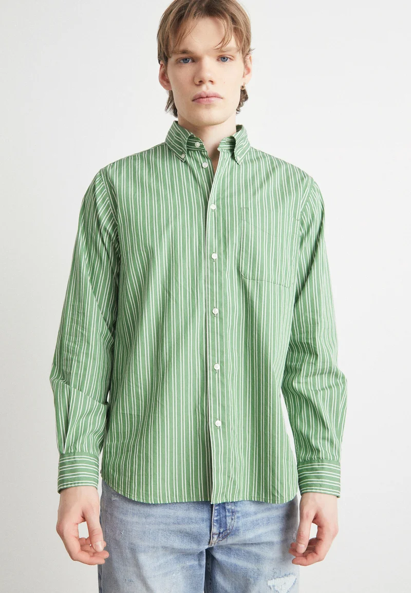 various styles Les Deux KENT SHIRT - Shirt light ivory/vintage green Clothing Sale Shirts Business Shirts