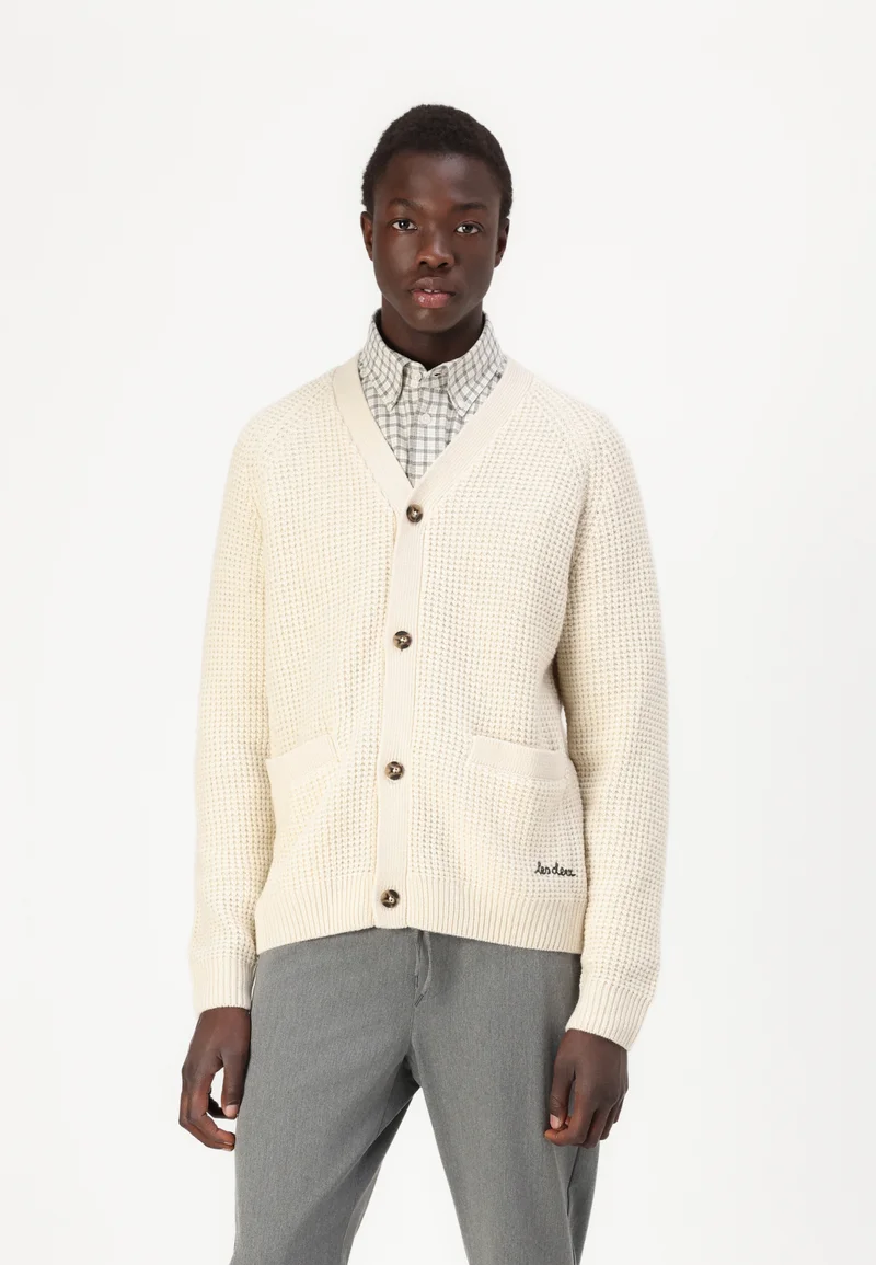 Authorized Site Les Deux GRADY WAFFLE - Cardigan ivory Clothing Knitwear Cardigans