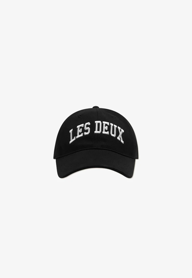 Big discount on sale Les Deux DAD - Cap black/light ivory Accessories Beanies, hats & caps Caps