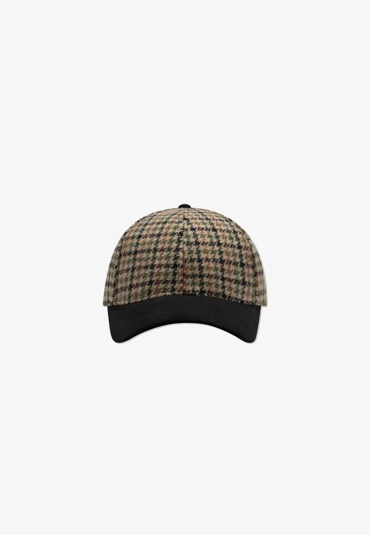 premium selection Les Deux HOUNDSTHOOTH UNISEX - Cap sand Accessories Hats & headscarves Caps