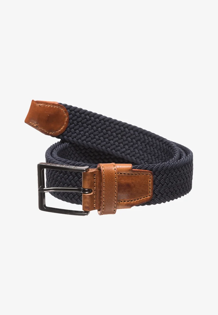 Clearance Les Deux WALKER WEBBING BELT - Braided belt dark navy Accessories Belts Braided belt