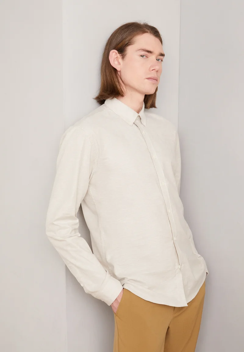 Fantastic savings Lindbergh OXFORD SUPERFLEX - Shirt light sand mix Clothing Sale Shirts Business Shirts