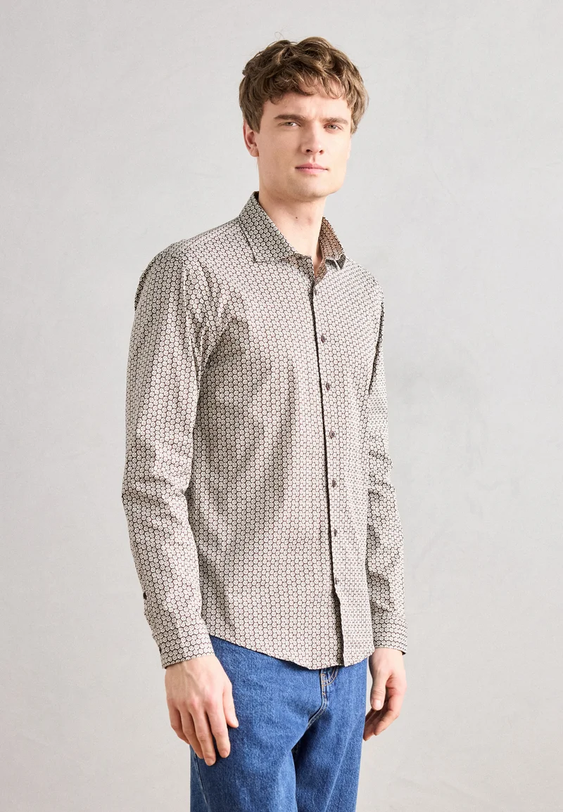 fabulous collection Lindbergh SUPERFLEX SHIRT - Shirt deep brown Clothing Sale Shirts Business Shirts