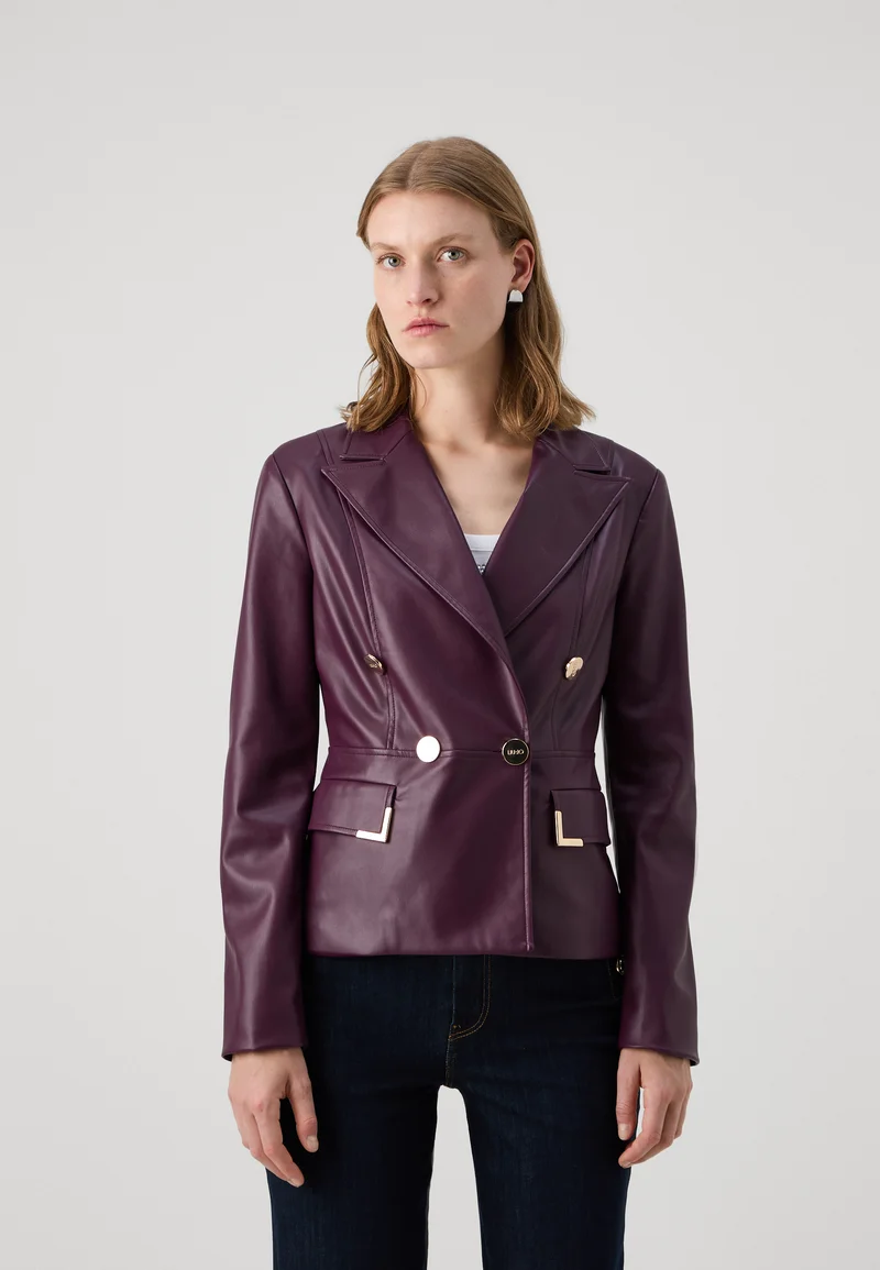 New York LIU JO Blazer - melanzana scuro Clothing Jackets & Blazers Bomber Jackets