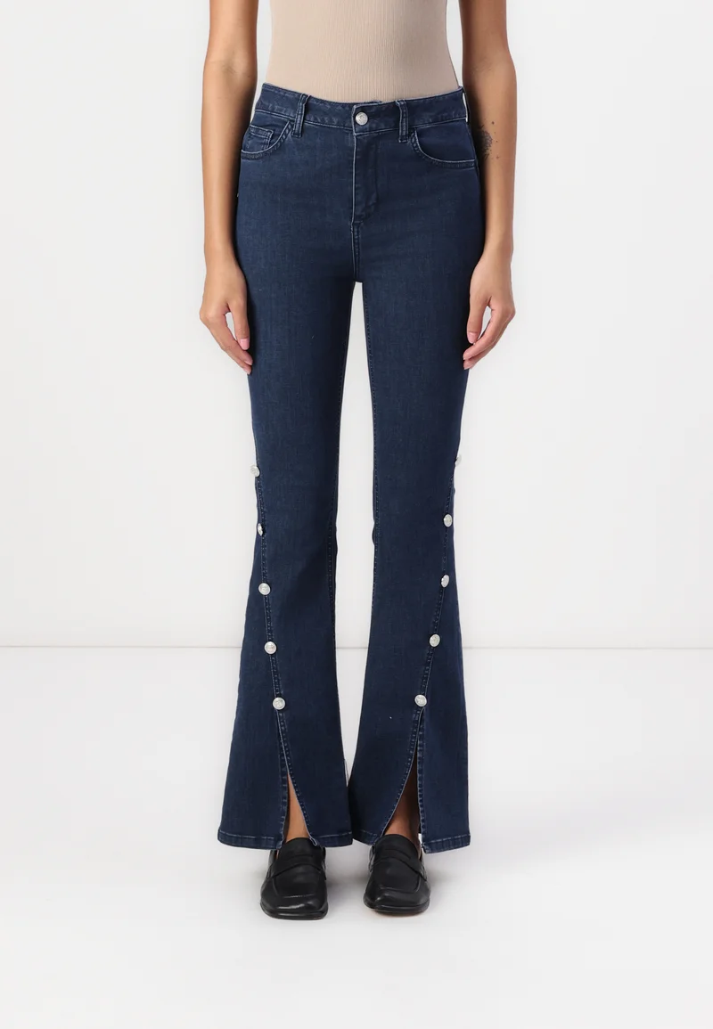 reliable reputation LIU JO PANT BEAT BOTTONI - Flared Jeans blue denim Clothing Bootcut & Flared