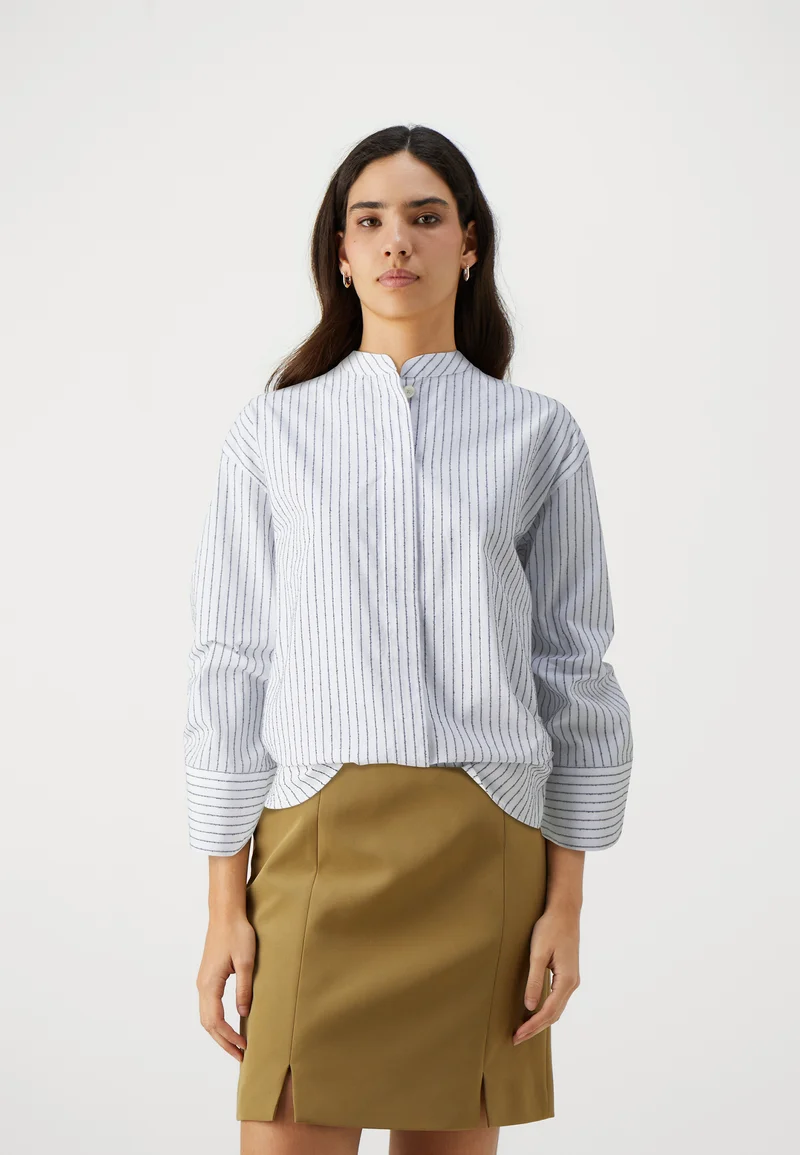 SAVE OFF Libertine-Libertine IRON - Button-down blouse black/white Streetwear Sale Streetwear Clothing Socks Blouses