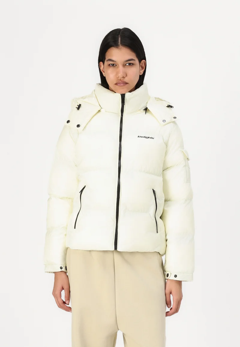 USA Discount Online Sale LOW LIGHTS STUDIOS® YEAR WOMAN HOOD PUFFER JACKET - Winter jacket beige Clothing Jackets & Blazers Bomber Jackets