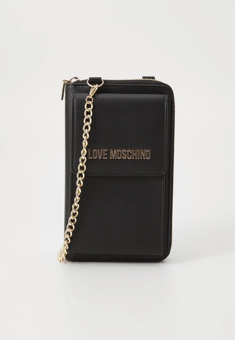 Fast Delivery Love Moschino SIGNATURE - Phone pouch nero Accessories Lifestyle Electronics Cases & Covers