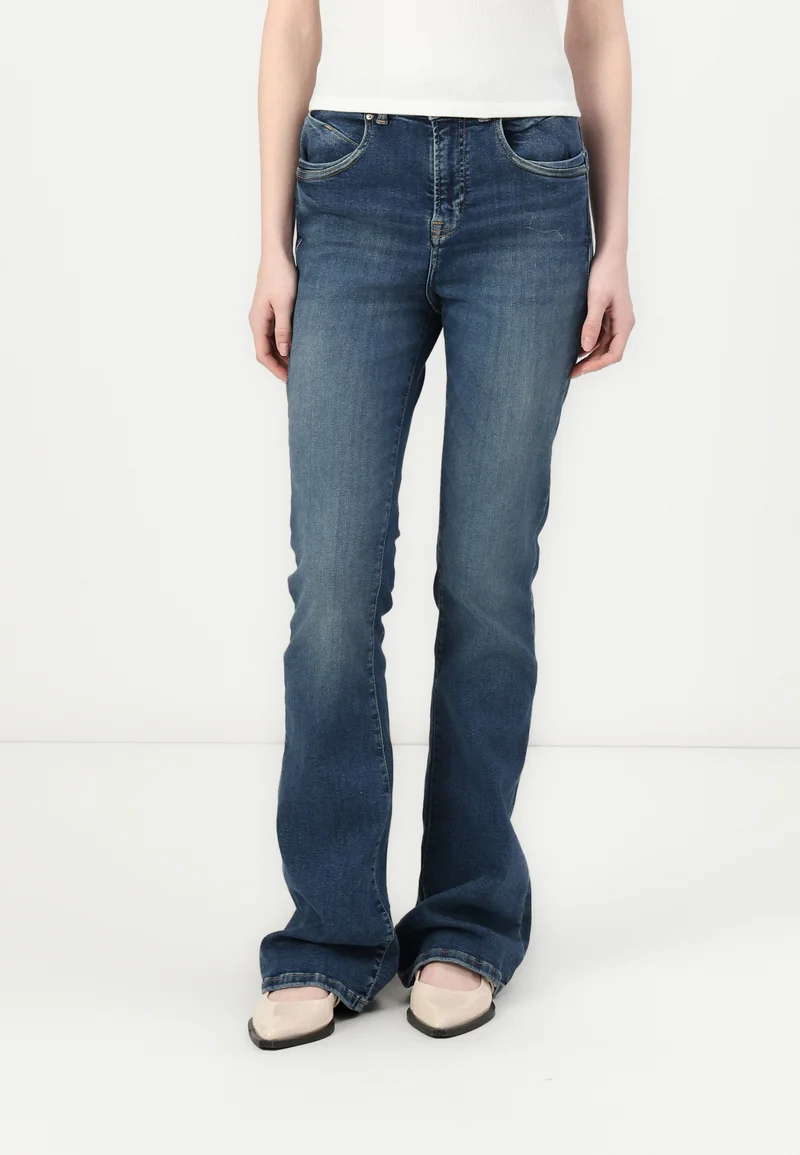 fantastic LTB JONNA HIGH RISE FLARE - Flared Jeans dark blue denim Clothing Bootcut & Flared