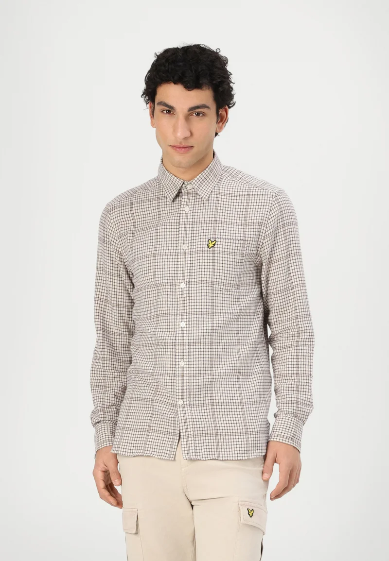 Fast Worldwide Delivery Lyle & Scott HOUNDSTOOTH CHECK - Shirt beige Clothing Sale Shirts Business Shirts