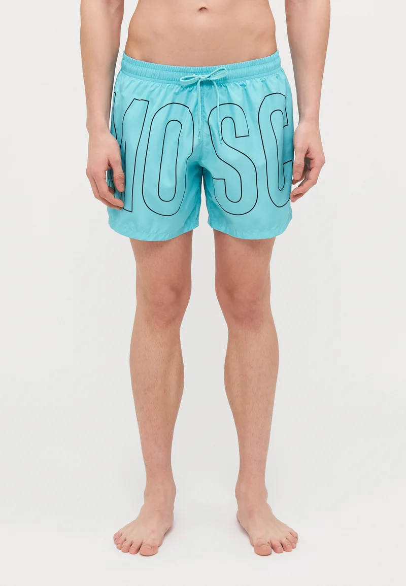 SAVE OFF MOSCHINO SWIM SHORT BOXER - Swimming shorts multi light blue Clothing Swimwear Swim trunks Briefs