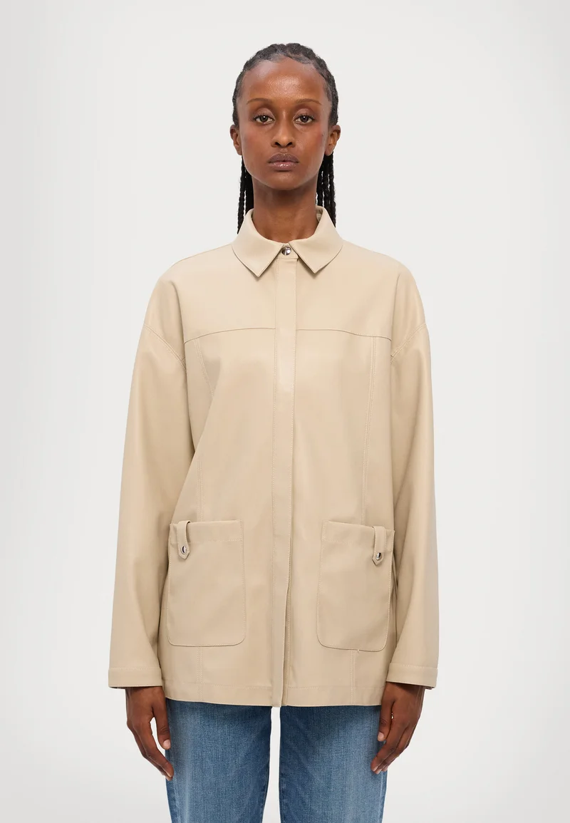 worldwide shipping Max Mara Leisure QUANTUM - Blazer beige Clothing Jackets & Blazers Bomber Jackets
