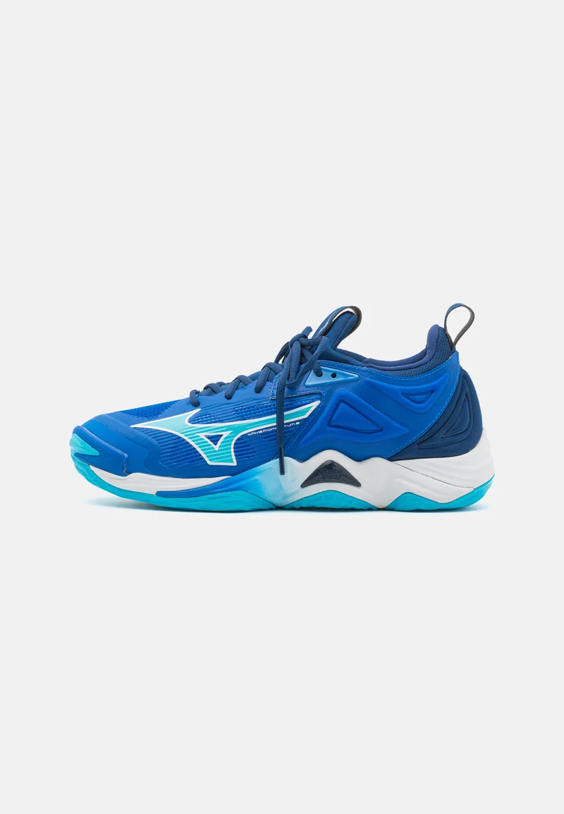 Big discount on sale Mizuno WAVE MOMENTUM 3 - Volleyball shoes mugen blue/white/estate blue Sport Sale Shoes Boots