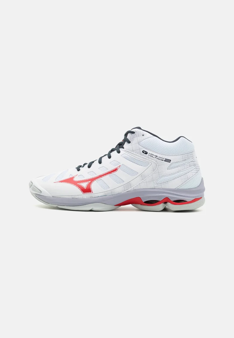 Hottest New Styles Mizuno WAVE VOLTAGE 2 MID - Volleyball shoes white/salsa/black Sport Sale Shoes Boots