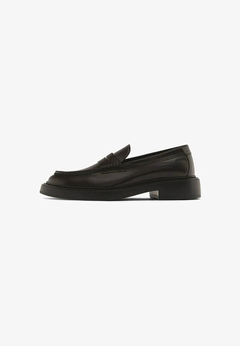 Outlet Factory Online Store Massimo Dutti PENNY LOAFERS - Slip-ons dark brown Shoes Sale Business shoes