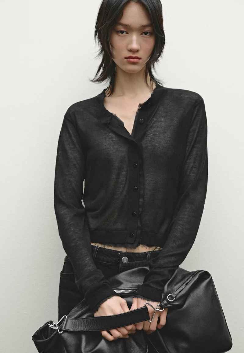 Factory Outlet Massimo Dutti Cardigan - black Clothing Knitwear & Cardigans Cardigans