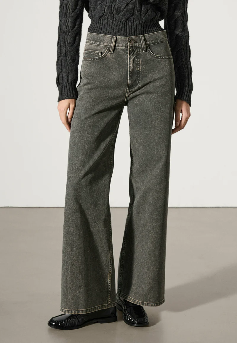 Best Prices Massimo Dutti WIDE - Flared Jeans brown Clothing Bootcut & Flared