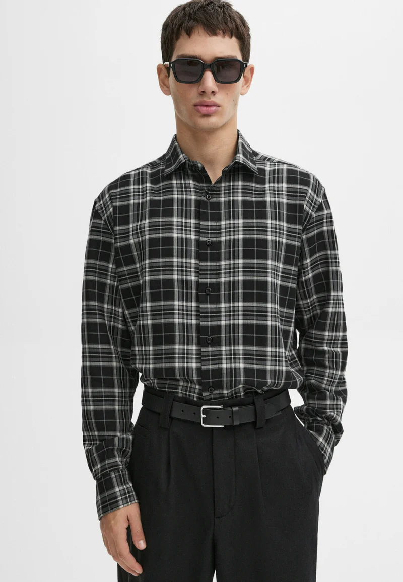 promo codes Massimo Dutti Shirt - mottled black Clothing Sale Shirts Business Shirts