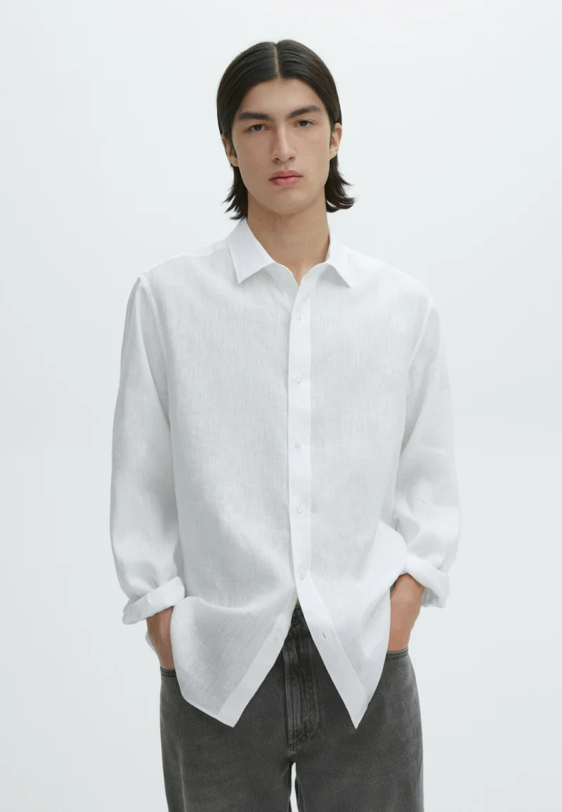 Shop Massimo Dutti Shirt - white Clothing Shirts Casual Shirts
